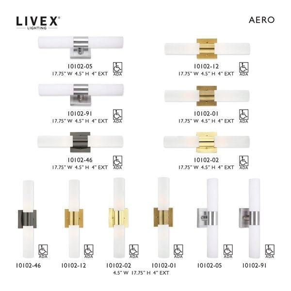 Aero 2 Light Satin Brass ADA Bath Vanity