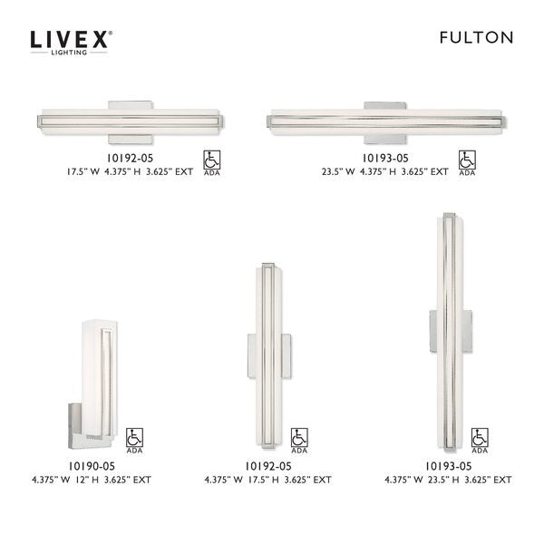 Fulton N/A Light Polished Chrome ADA Wall Sconce
