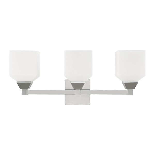 Aragon 3 Light Polished Chrome Bath Vanity