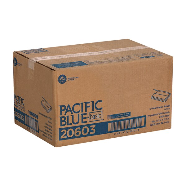 Pacific Blue Select C-Fold Paper Towels, 1, 240, White, 10 PK