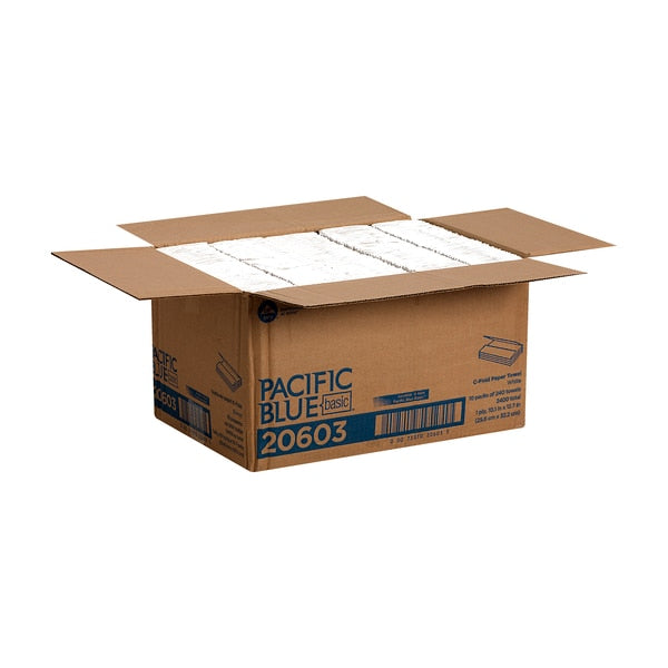 Pacific Blue Select C-Fold Paper Towels, 1, 240, White, 10 PK