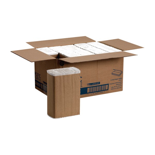 Pacific Blue Select C-Fold Paper Towels, 1, 240, White, 10 PK