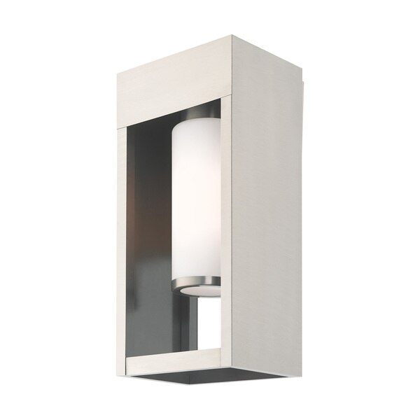Bleecker 1 Light Brushed Nickel Outdoor Wall Lantern