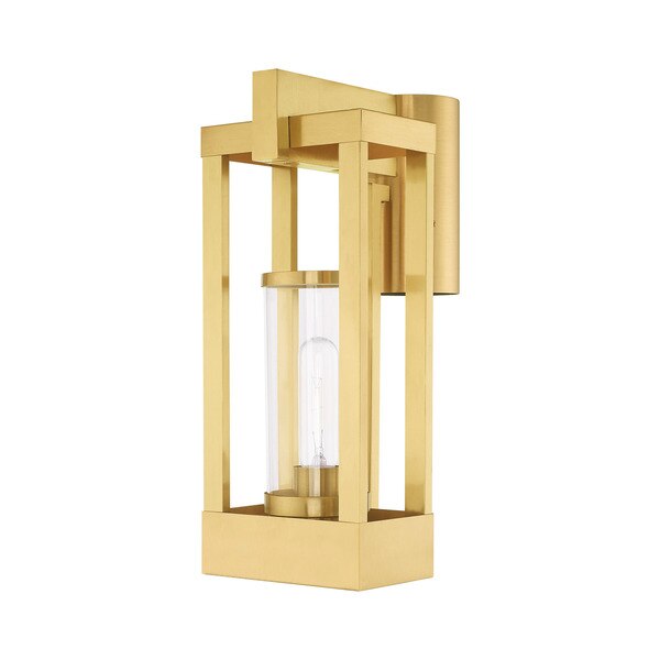 Delancey 1 Light Satin Brass Outdoor Pos