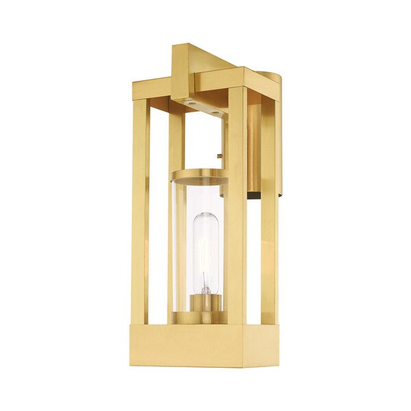 Delancey 1 Light Satin Brass Outdoor Pos