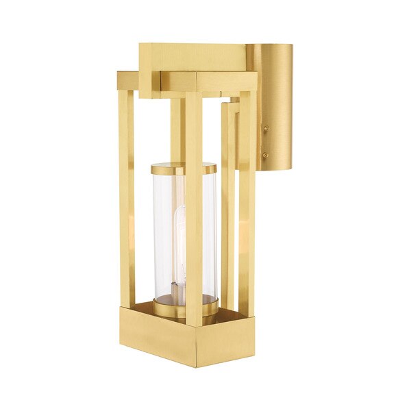 Delancey 1 Light Satin Brass Outdoor Pos