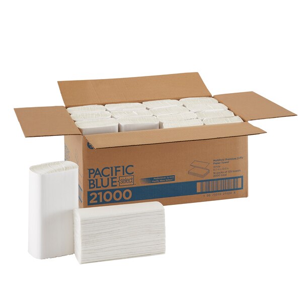 Pacific Blue Select Multifold Paper Towels, 2, 125, White, 16 PK