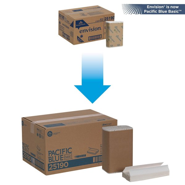 Pacific Blue Basic C-Fold Paper Towels, 1, 240, White, 10 PK