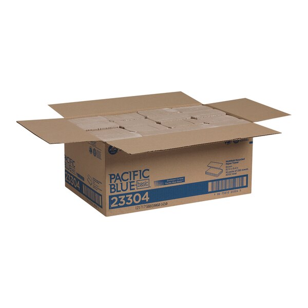 Pacific Blue Basic Multifold Paper Towels, 1, 250, Brown, 16 PK