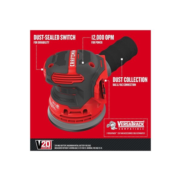 Cordless Random Orbit Sander Tool Only