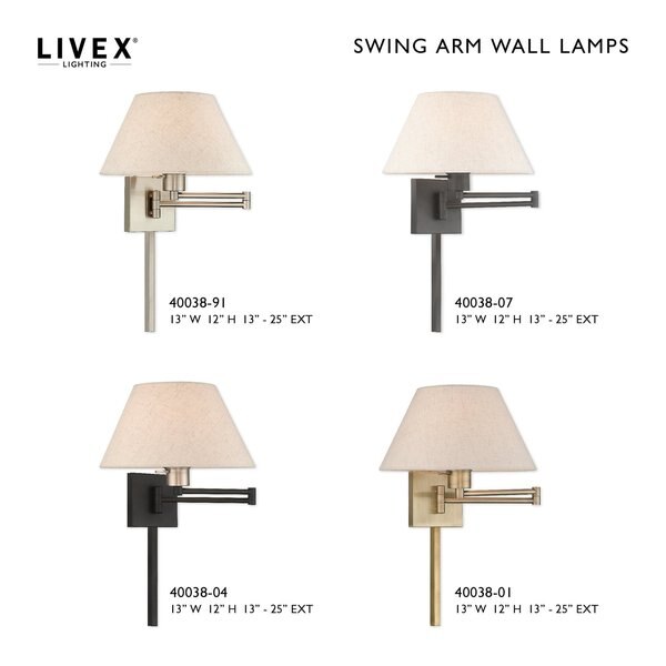 Swing Arm Wall Lamps 1 Light Bronze Swin