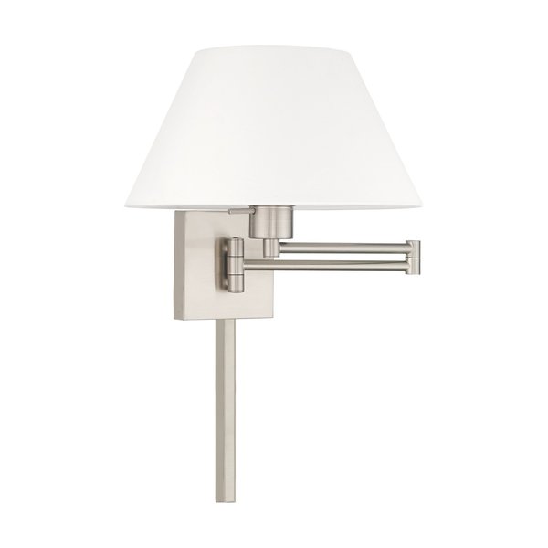 Swing Arm Wall Lamps 1 Light Brushed Nickel Swing Arm Wall Lamp
