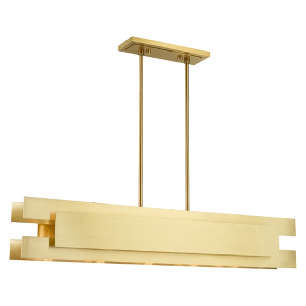 Varick 5 Light Satin Brass Linear Chande