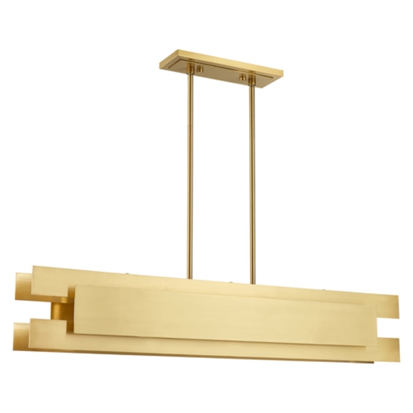 Varick 5 Light Satin Brass Linear Chande
