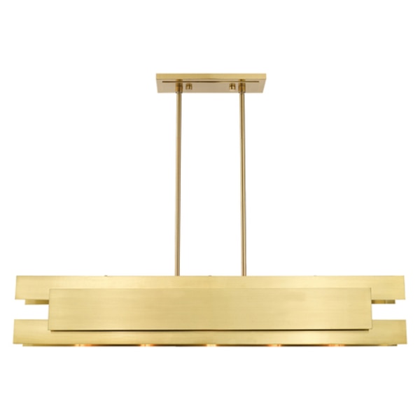 Varick 5 Light Satin Brass Linear Chande