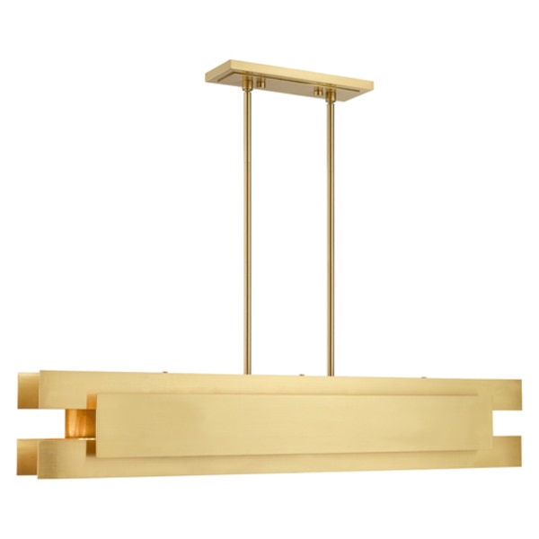Varick 5 Light Satin Brass Linear Chande