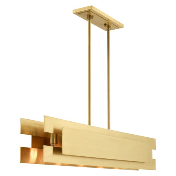Varick 5 Light Satin Brass Linear Chande