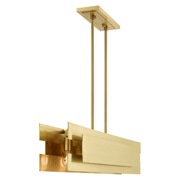 Varick 5 Light Satin Brass Linear Chande