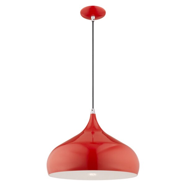 Metal Shade Mini Pendants 1 Light Shiny