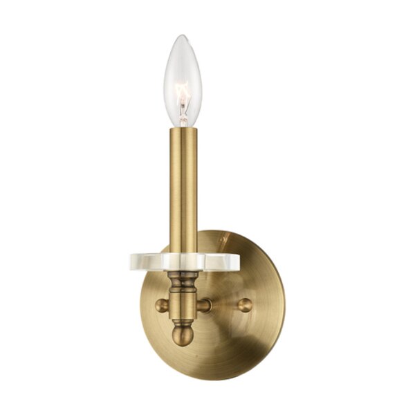 Bancroft 1 Light Antique Brass Wall Sconce