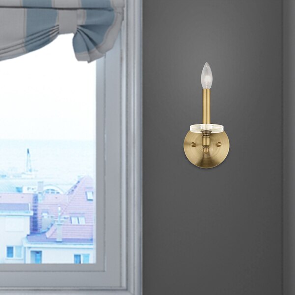 Bancroft 1 Light Antique Brass Wall Sconce