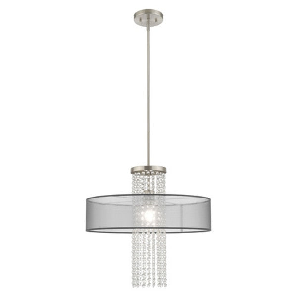 Bella Vista 1 Light Brushed Nickel Pendant Chandelier