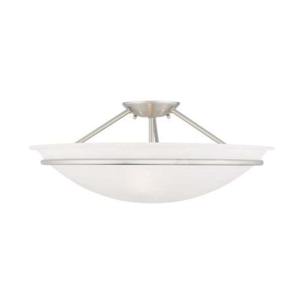 Newburgh 3 Light Brushed Nickel Ceiling