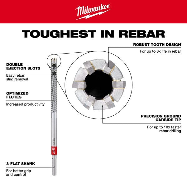 1/2 in. x 12 in. Straight Shank Rebar Cutter