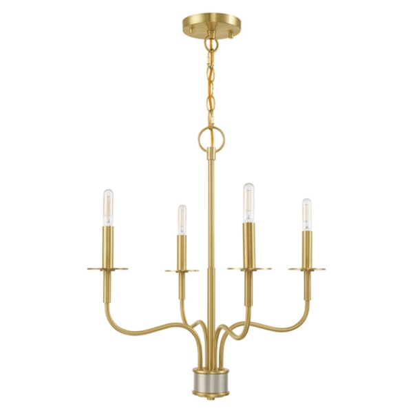 Lisbon 4 Light Satin Brass Mini Chandeli