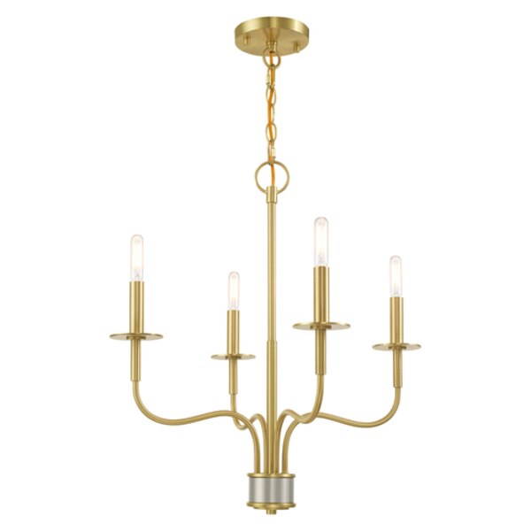 Lisbon 4 Light Satin Brass Mini Chandeli