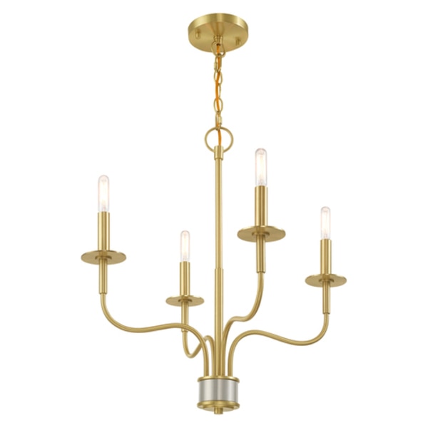 Lisbon 4 Light Satin Brass Mini Chandeli