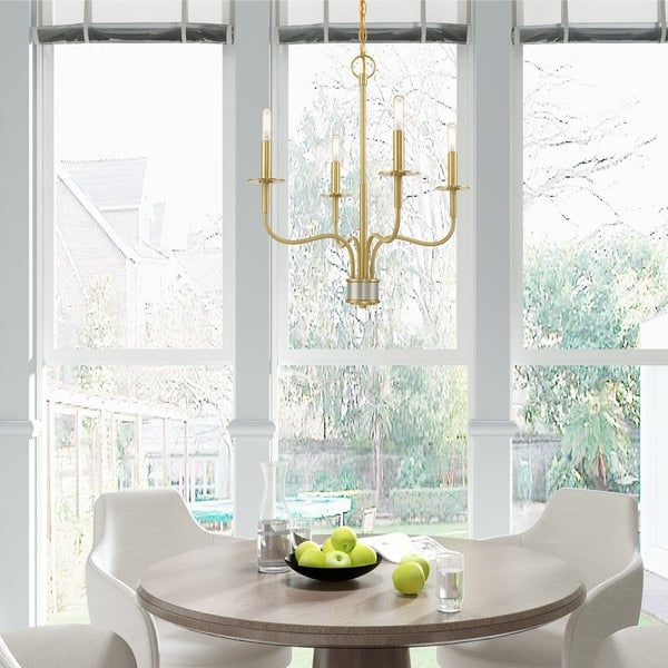 Lisbon 4 Light Satin Brass Mini Chandeli