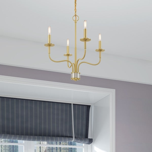 Lisbon 4 Light Satin Brass Mini Chandeli