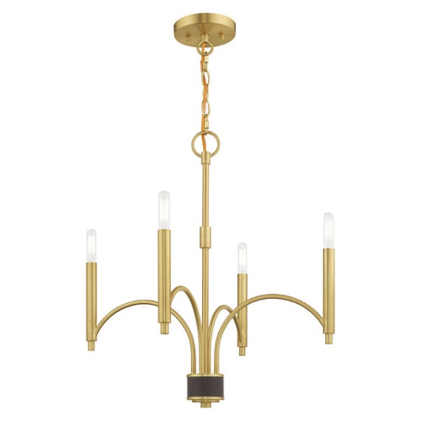 Wisteria 4 Light Satin Brass Mini Chandelier
