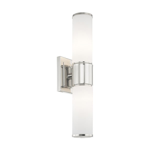 Weston 2 Light Polished Nickel ADA Wall Sconce/ Bath Vanity