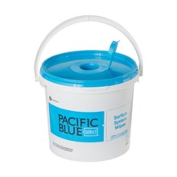 Bucket Dispenser, White, Canister, Plastic