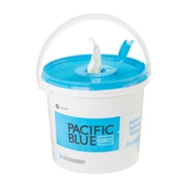 Bucket Dispenser, White, Canister, Plastic