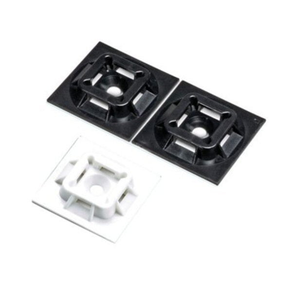 Cable Tie, 4-Way, Mount, Adhesive, Wh, PK500