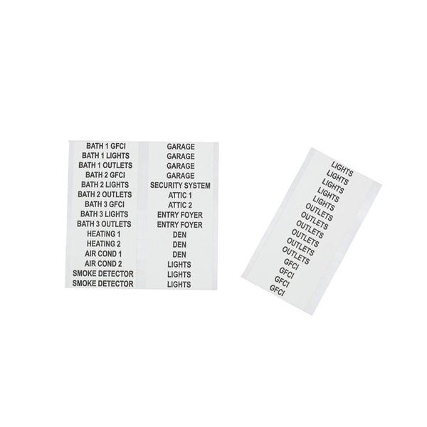 Wire Marker Book, Household Electrical Panel