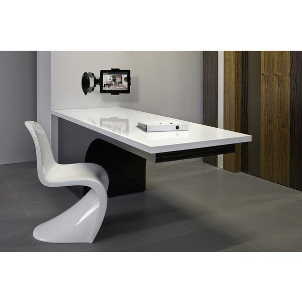 Tablet Cradle, Less Than 3/4 D, Desk, Blk