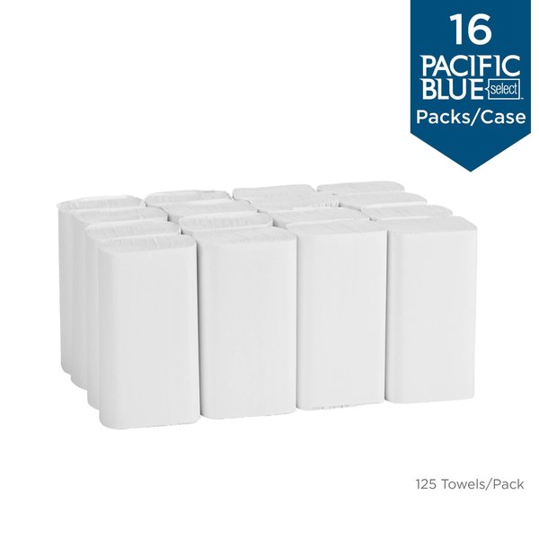 Pacific Blue Select Multifold Paper Towels, 2, 125, White, 16 PK