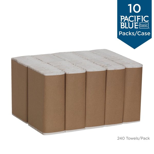 Pacific Blue Basic C-Fold Paper Towels, 1, 240, White, 10 PK