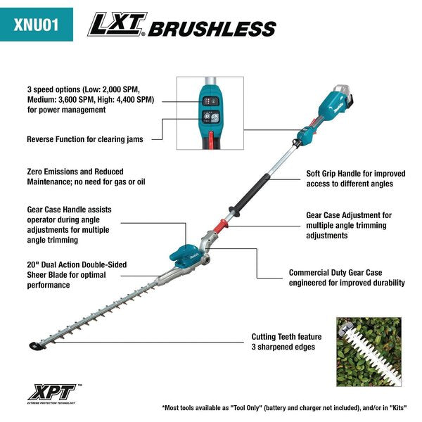 Hedge Trimmer, 18 V 5.0 Ah Lithium-Ion (Battery Not Included) Not Gas Powered 18V Electric