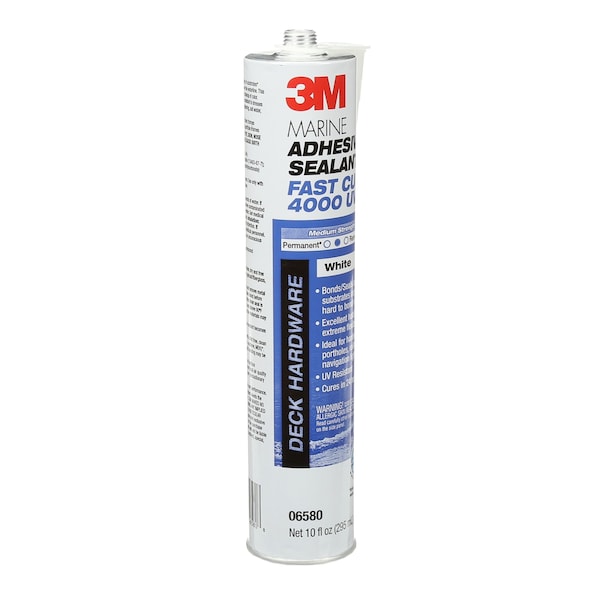 UV-Resistant Fast Cure 4000 UV Gasket Sealant, 10 oz, White, Temp Range -40 to 190 Degrees F
