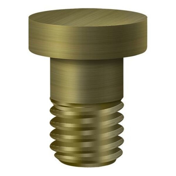 Extended Button Tip For Solid Brass Hinge Antique Brass