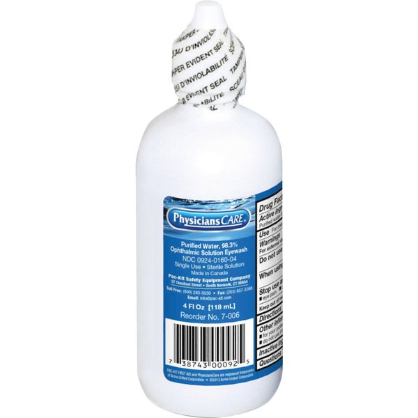 Personal Eye Wash Bottle, 4 oz.