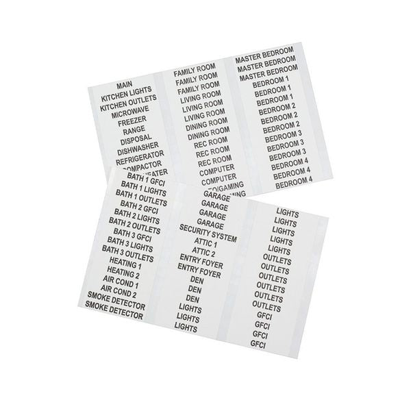 Wire Marker Book, Household Electrical Panel