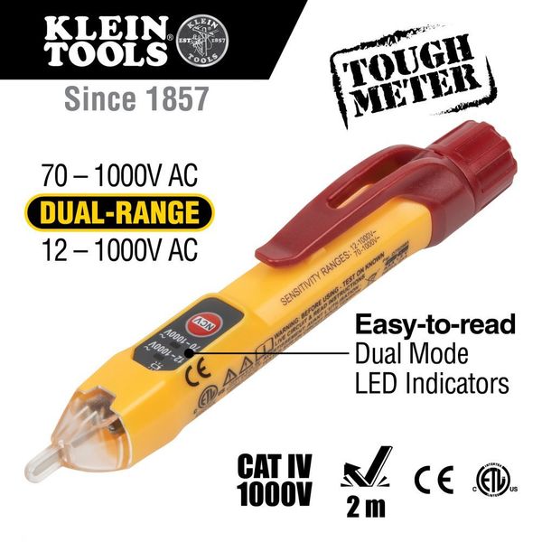 Dual Range NCVT with Receptacle Tester Electrical Test Kit