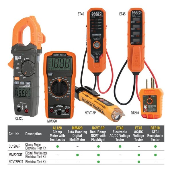 Dual Range NCVT and AC/DC Voltage Tester Electrical Test Kit
