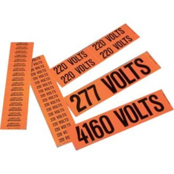 Voltage Marker, Vinyl, 277 Volts, PK5